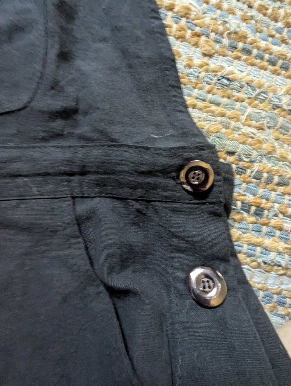 NWT Black Overalls L Jumpsuit Minimalist Casual Relaxed Adjustable Button Strap - Picture 12 of 15